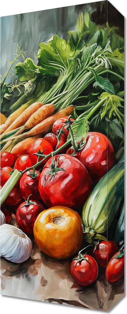 Quadro 20x50 cm Ricchezza dei raccolti dell'orto