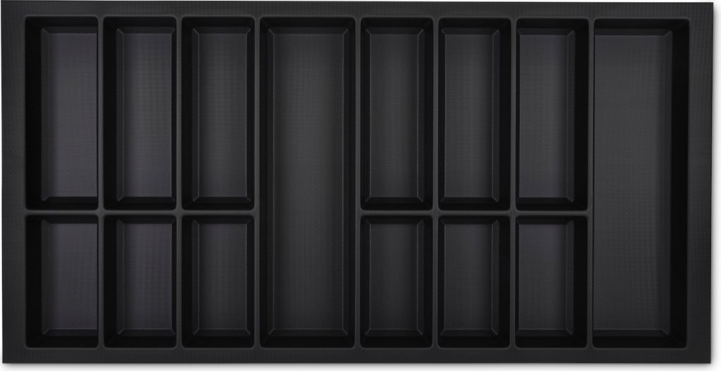 ORGA-BOX VII Design Besteckeinsatz schwarz 926 x 474 mm Produktbild 