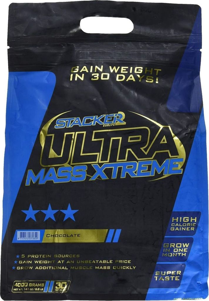 Stacker2 Ultra Mass Xtreme (4000g) Chocolate - Gewichtszunahme - Ohne Kreatin