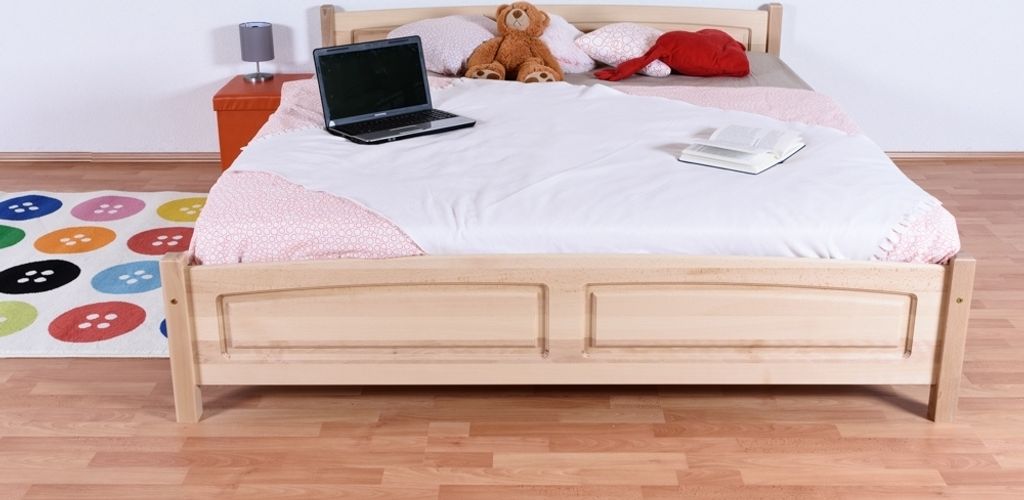 Bett Buche 180 x 200 cm Natur