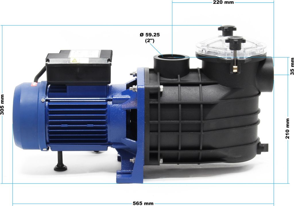 Pool Pumpe 34800 l/h 3000 W Schwimmbadpumpe Filterpumpe Produktbild 6