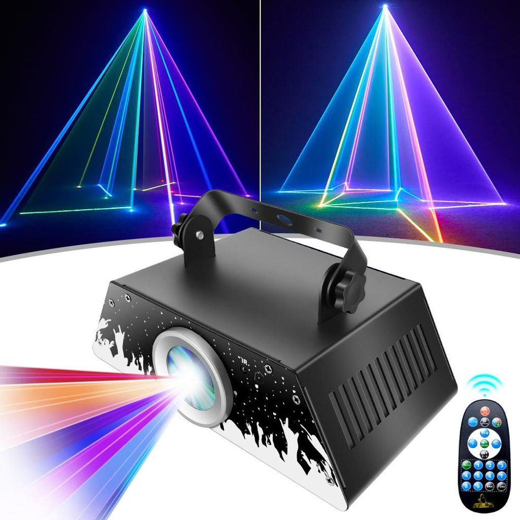3D RGB Laserlicht mit Fernbedienung, mehrfarbiger Produktbild 
