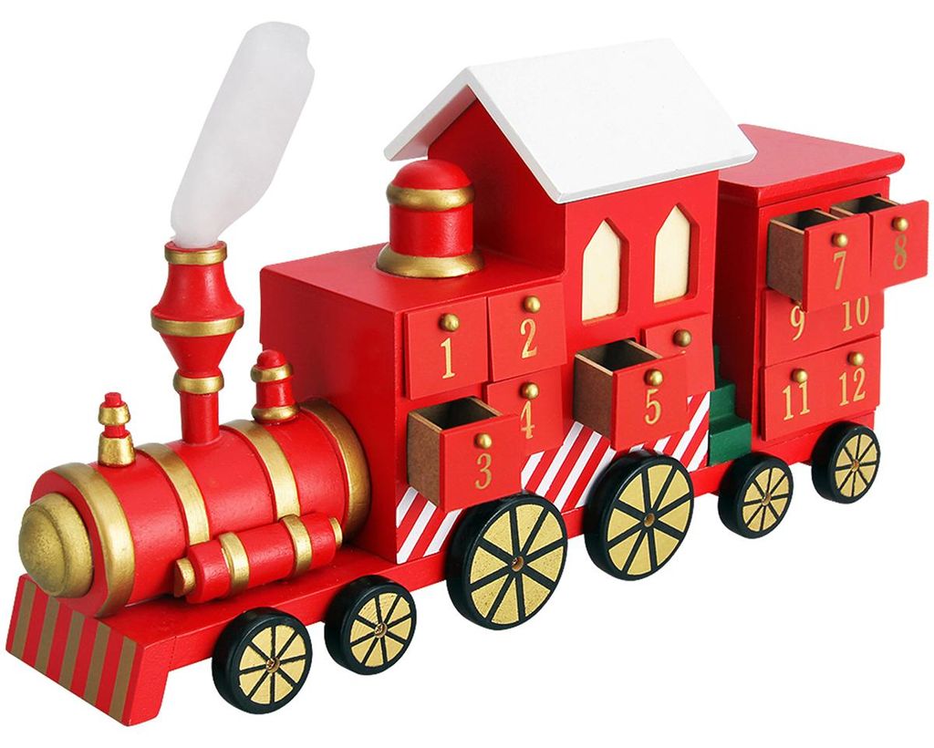 SPIELWERK® Wiederverwendbarer Adventskalender Lokomotive Produktbild 