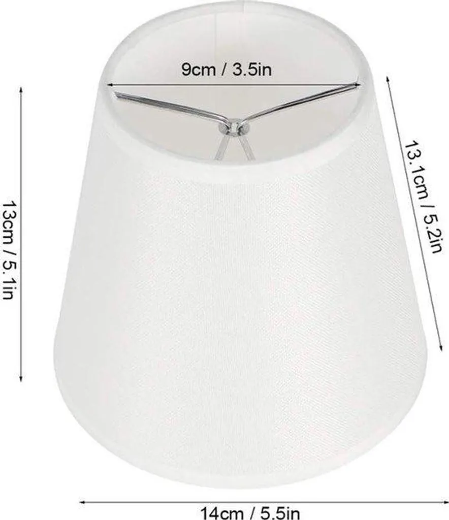 Lot de 6 Petits Abat-jours Modernes E14 pour Appliques et Lustres