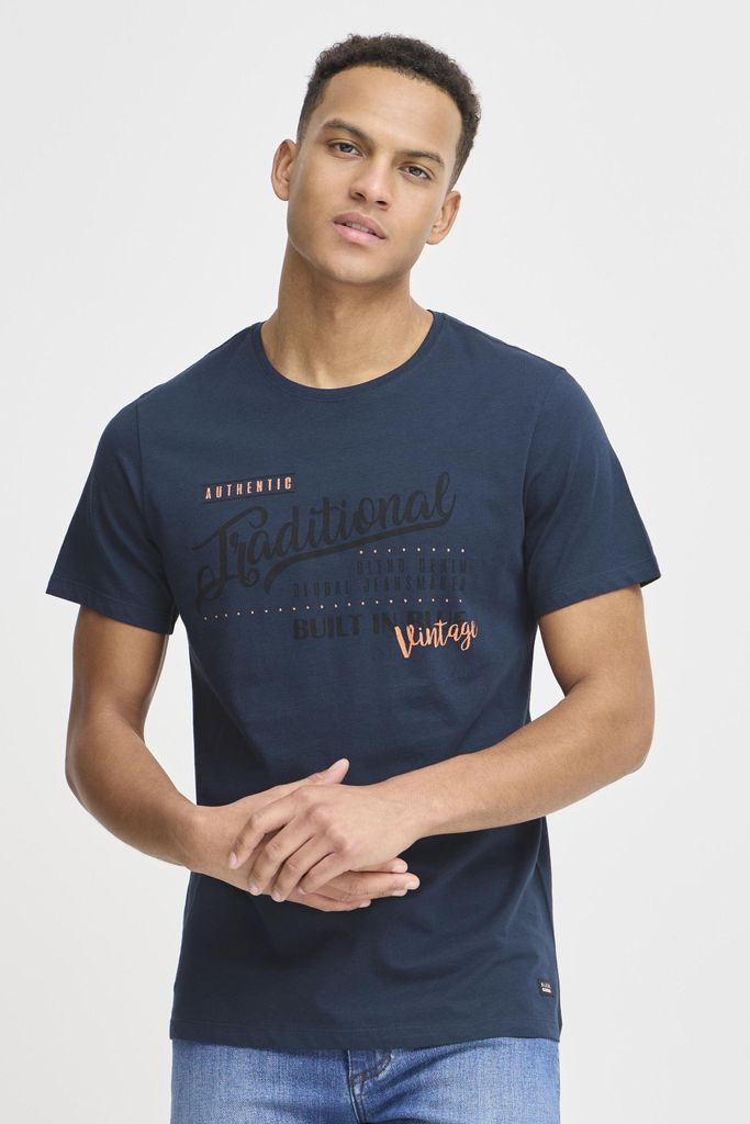BLEND BHDoppler Herren T-Shirt Kurzarm Shirt mit Print  Produktbild 