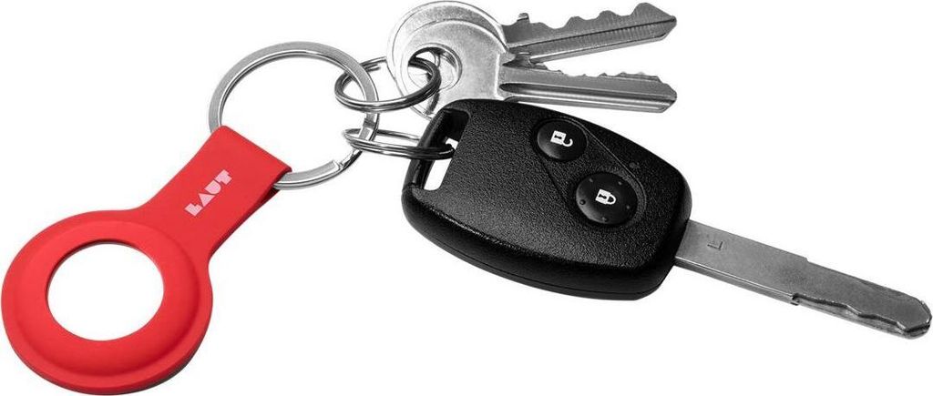 LAUT HUEX TAG Crimson keyring holder for Apple AirTags