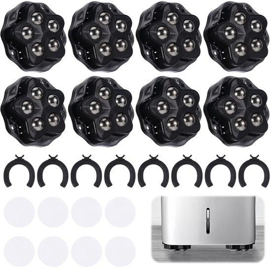Déplacez vos meubles sans effort - Roulettes noires 100 kg anti-rayures