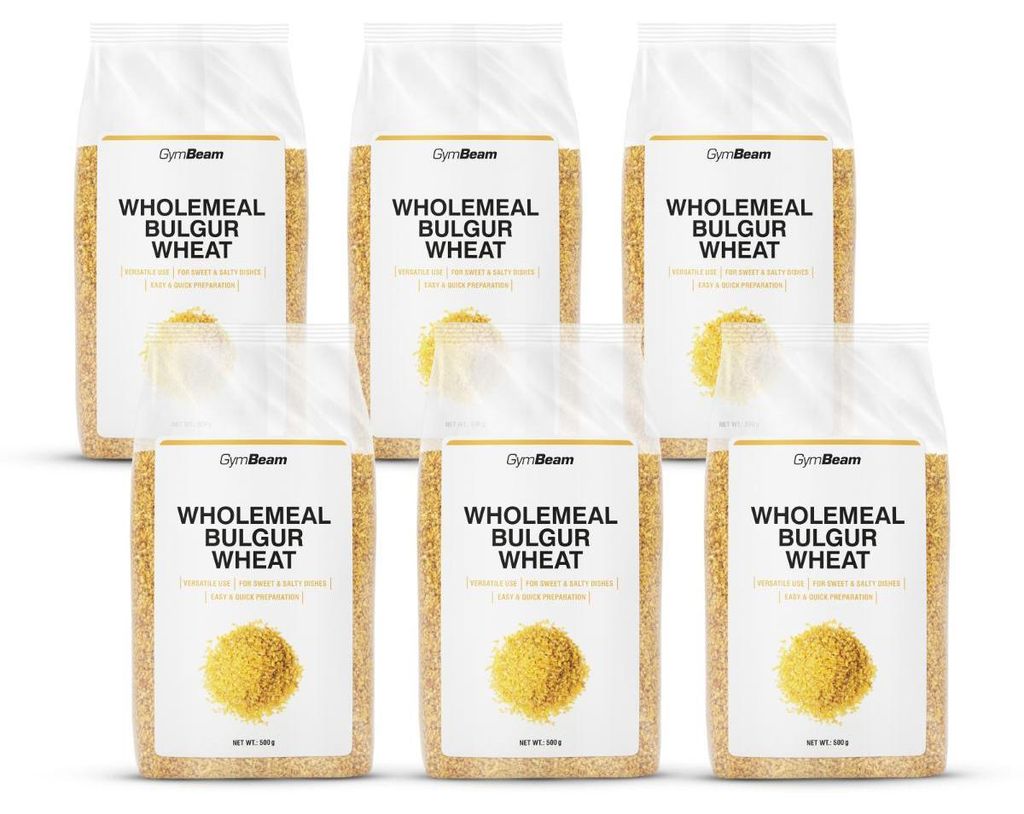 GymBeam - Vollkorn-Bulgur-Weizen, 6 x 500 g