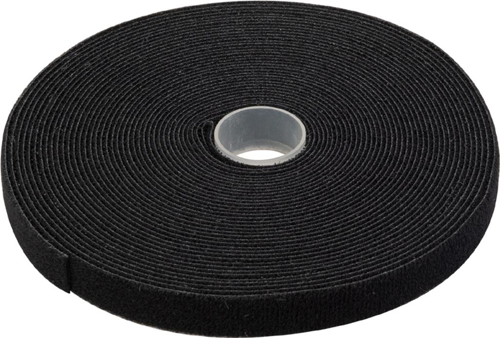 DIGITUS Klettband auf Rolle 10 m schwarz Produktbild 