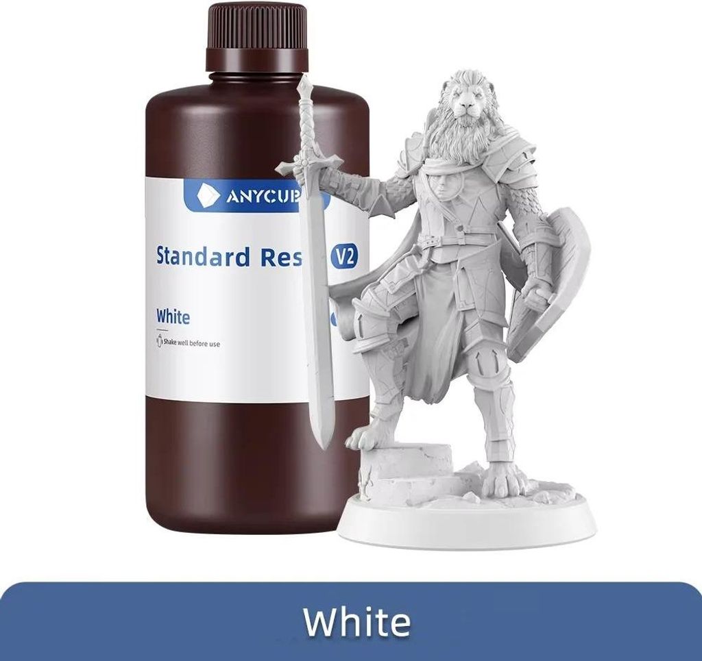 3D-Druckerharz - Standard V2 - 405 nm UV-härtend - Für LCD - Photopolymer - 20 kg - Weiß