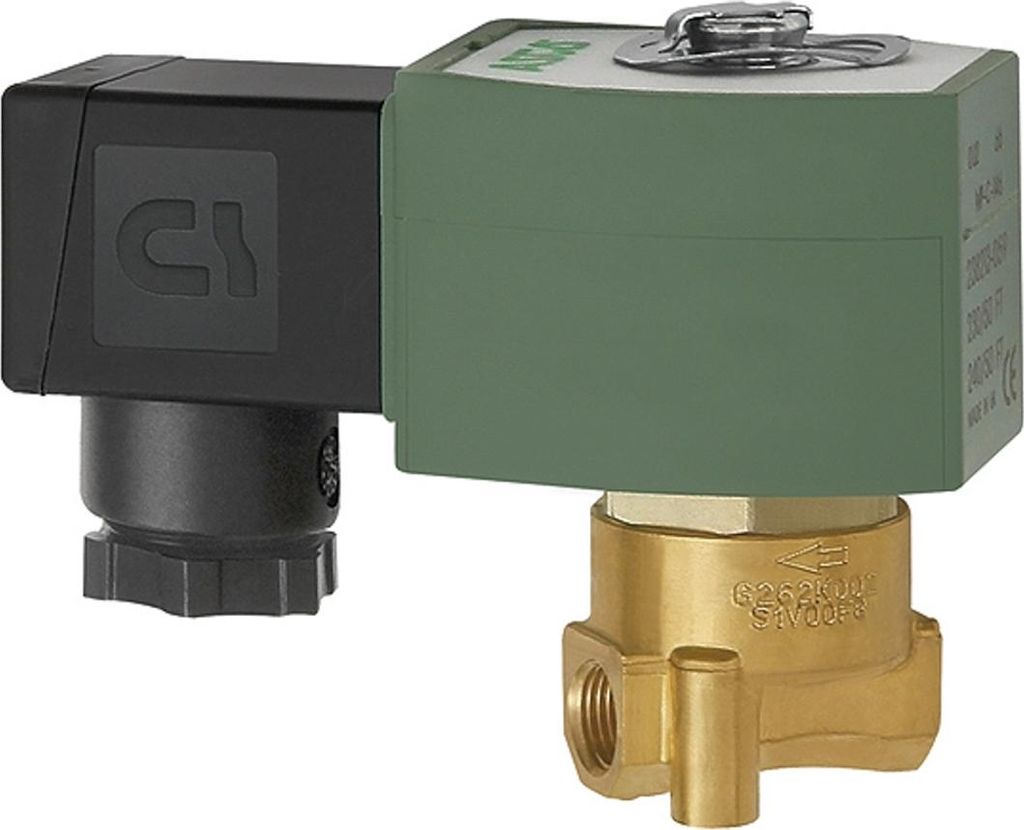 Riegler 2/2-Wege-MV., MS, NC, direktg., 24 V DC, FPM, G 1/4, PN 0-8 bar