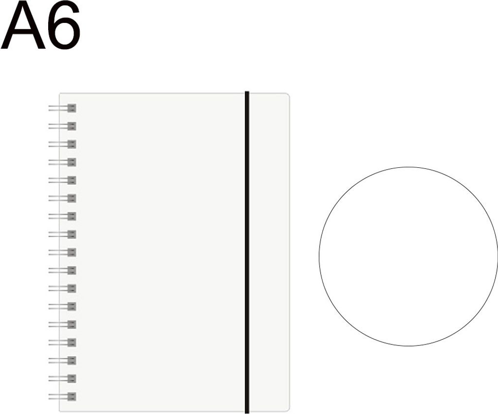 A5/A6 Spiral Book Coil, um Notizbuch Blankgitter Linie Papier Diary Stationery zu machen-A6 leere Seite
