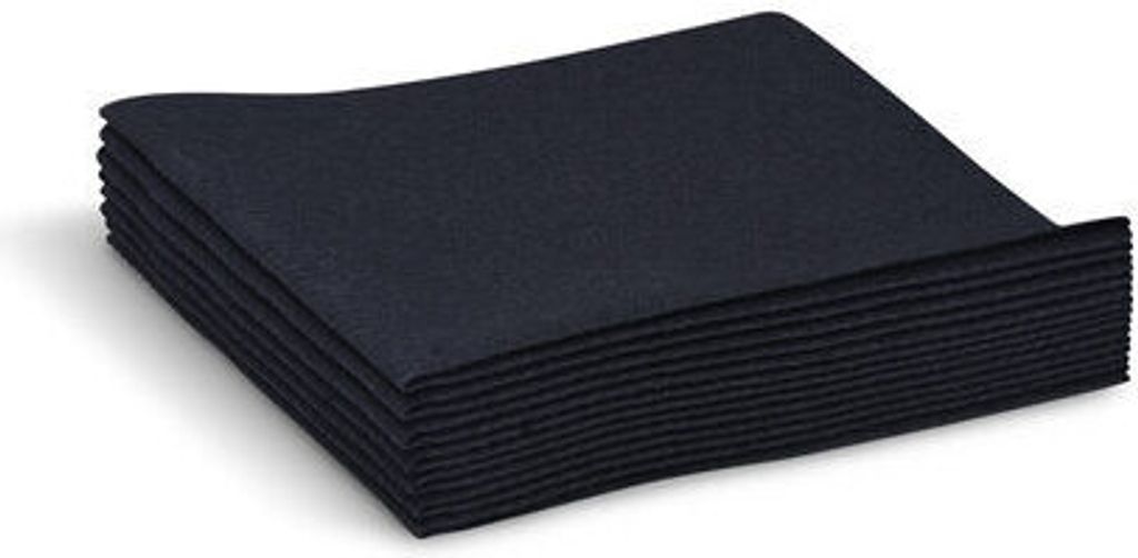 500x Serviette im Spenderkarton Premium Airlaid schwarz 20x20 cm i 1/4 -Falz stoffähnlich hochwertig