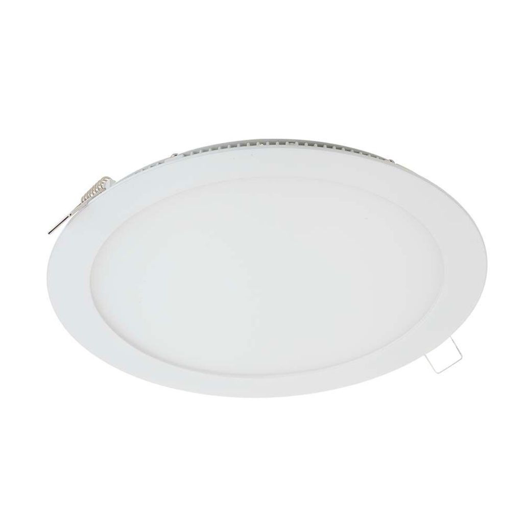 LED Deckenleuchte, Einbau Panel, Alu, weiß, rund, H 1,2 cm Produktbild 