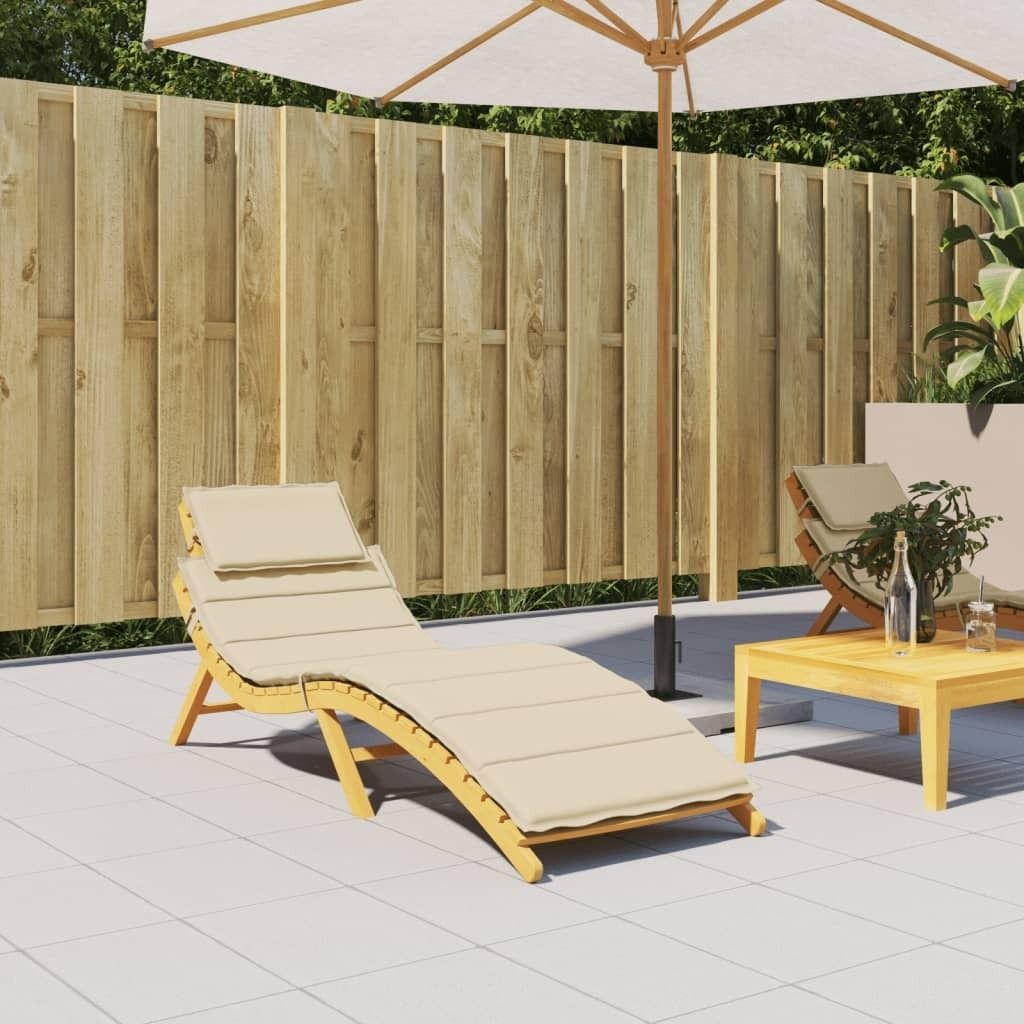 Maison Exclusive - Sonnenliegen-Auflage Beige 186x58x4 cm Oxford-Gewebe