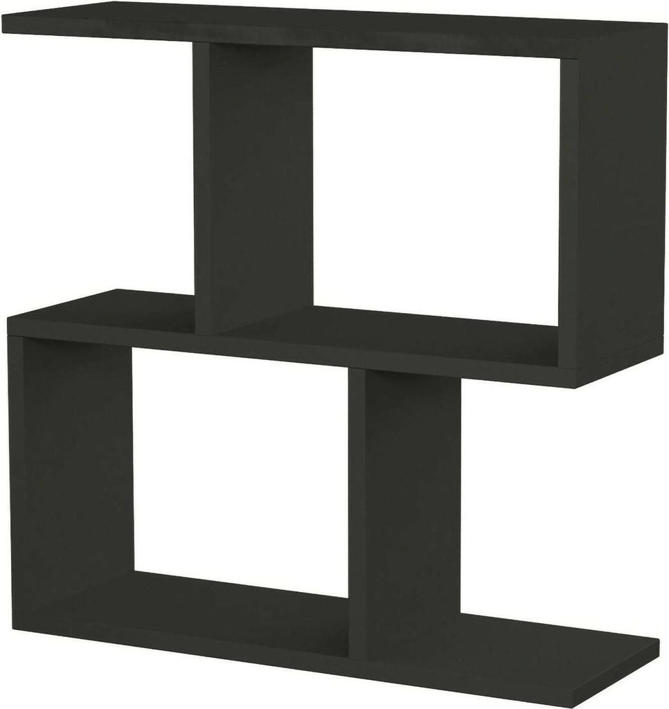 Wohnzimmertisch Polyh, Niedriger Wohnzimmertisch, Kaffeeregal, Couchtisch für Sofa, 60x20h60 cm, Anthrazit