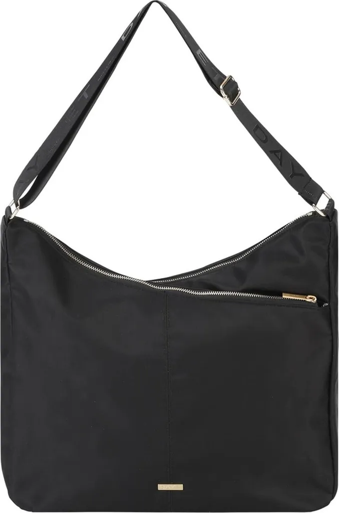 Sac hobo noir porté épaule grand format pour les cours et bureau