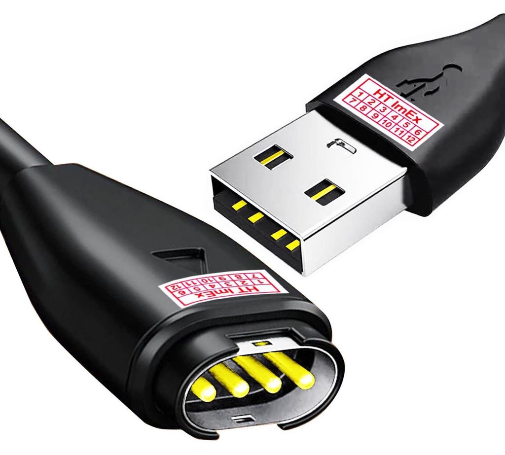 USB 2.0 Ladegerät Ladekabel passend für Garmin Fenix 5, Garmin Fenix 6, Garmin