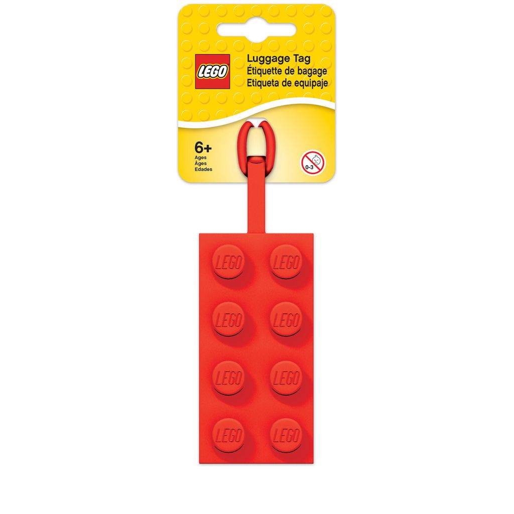 LEGO - Gepäckanhänger Bag Tag Bagtag Taschenanhänger Anhänger rot Legostein