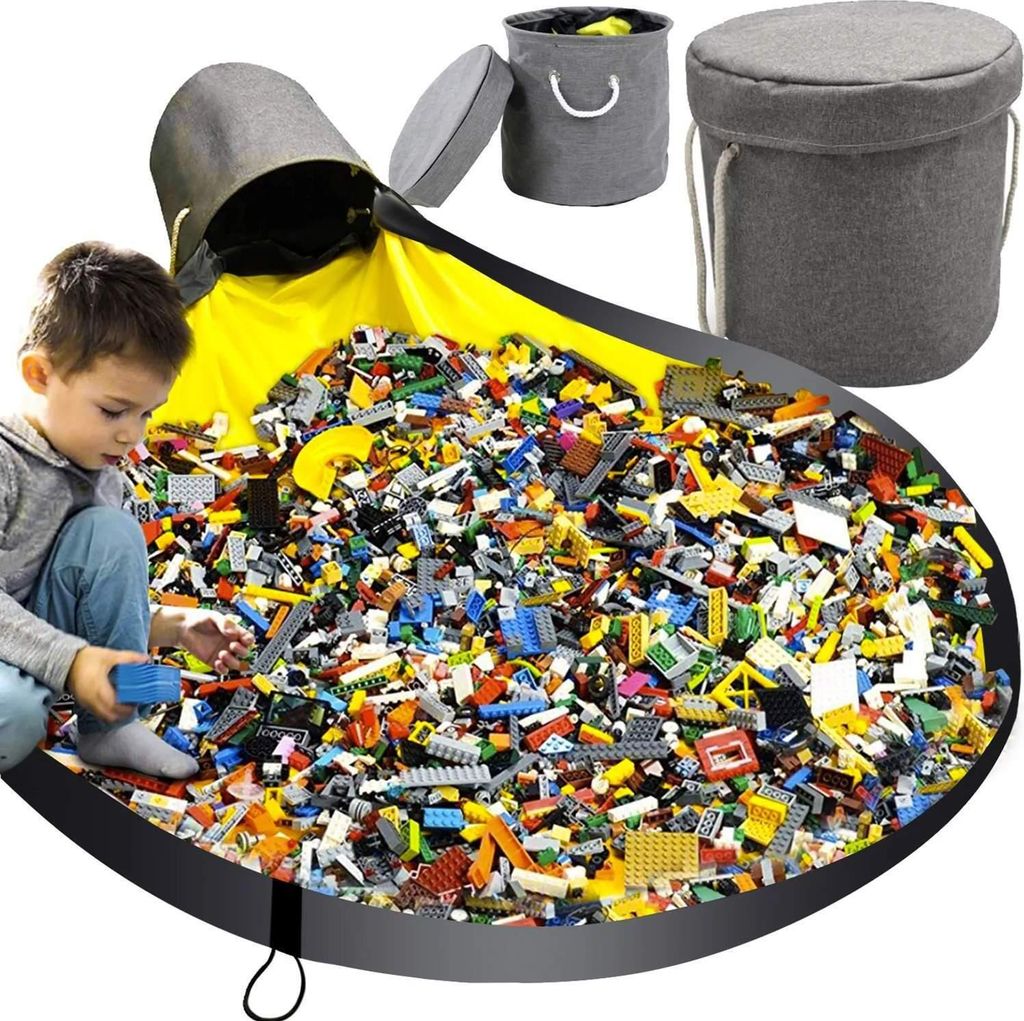 Nd12_16155 Kosz Na Zabawki/ Klocki Z Mata Kruzzel Zdjęcie produktu 