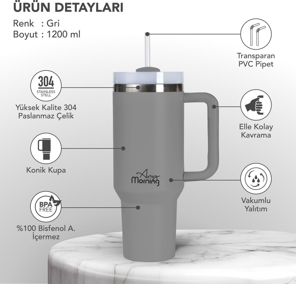 Termoska Any Morning XL z nehrdzavejúcej ocele – 1200 ml, Obrázok produktu 