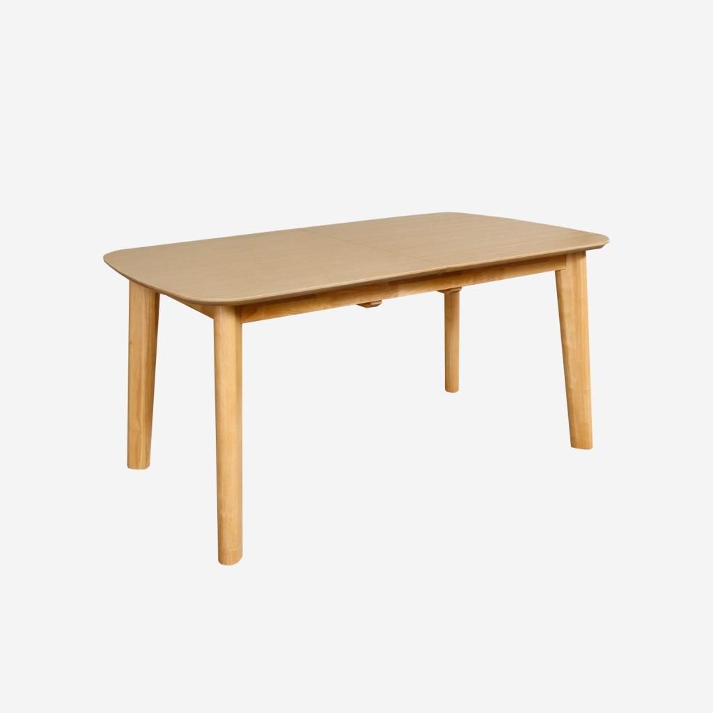 sweeek - Ausziehbarer Esstisch rechteckig 160 - 210 cm, Eichenfurnier - Natur