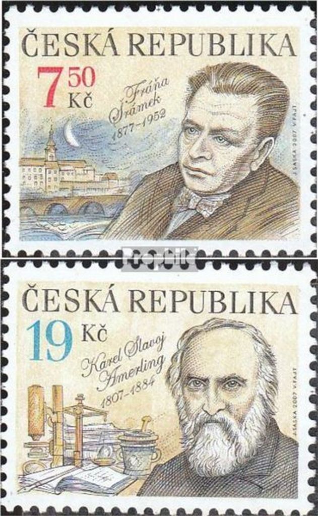 Briefmarken Tschechien 2007 Mi 499-500 (kompl.Ausg.) Produktbild 