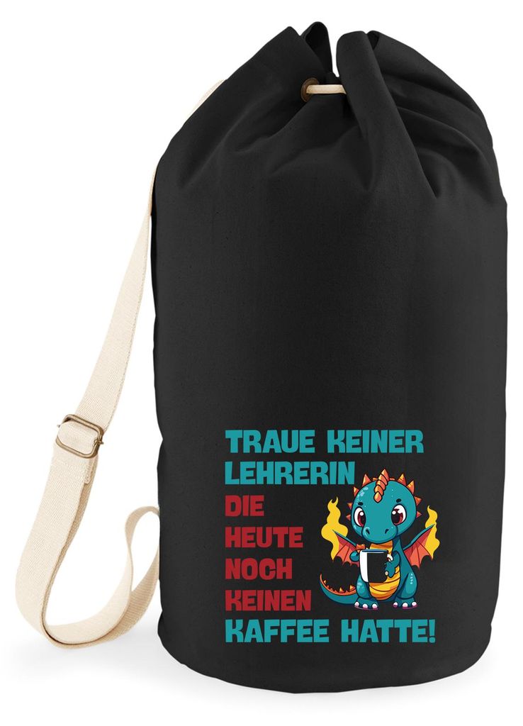 Huuraa Seesack Lehrerin trauen noch keinen Kaffee hatte 20 Liter Black Baumwolle Rucksack Geschenkidee