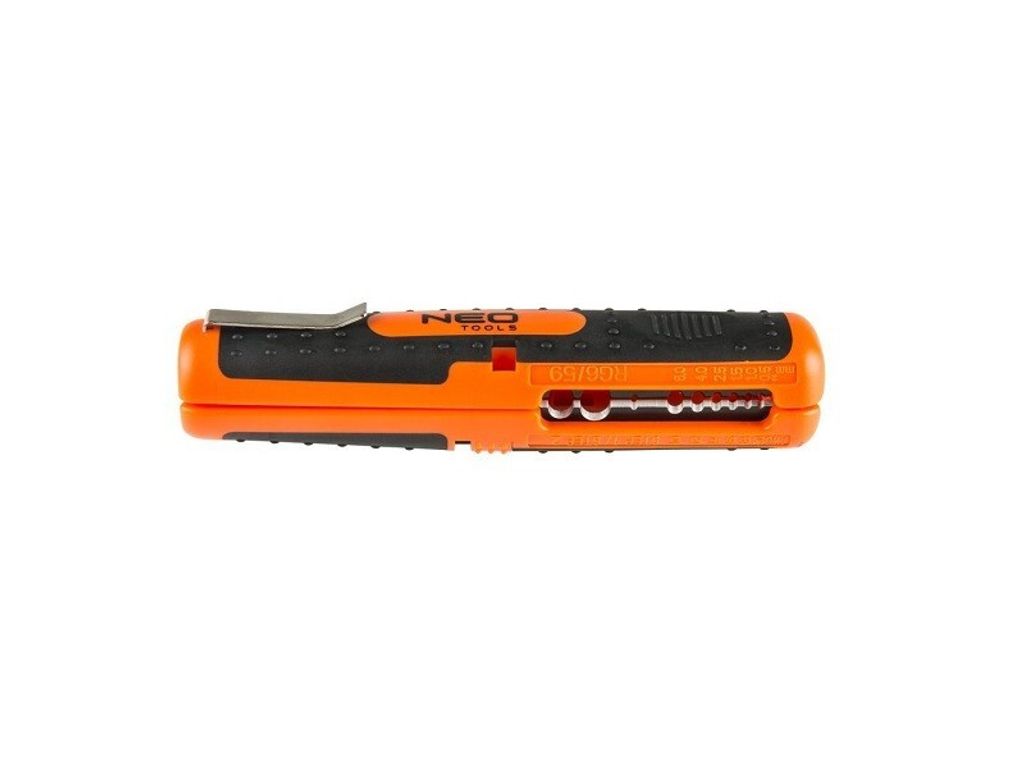 A product shot of a wire stripper tool against a white background.