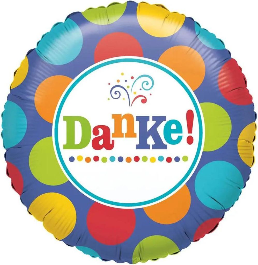 Anagram Standard Danke Folienballon S40 verpackt 43 cm