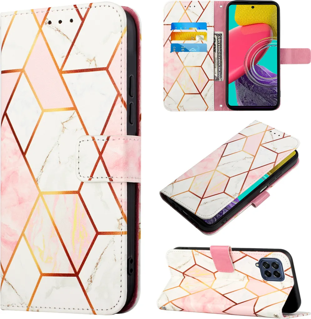 Offerta Custodia Galaxy M53 5G Marmo Oro Rosa | Wallet & Stand