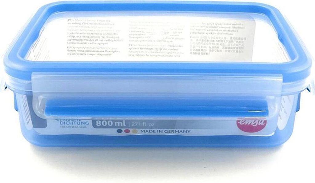 EMSA Clip & Close Frischhaltedose 0,8l, klar/blau, 5-teilig Produktbild 8