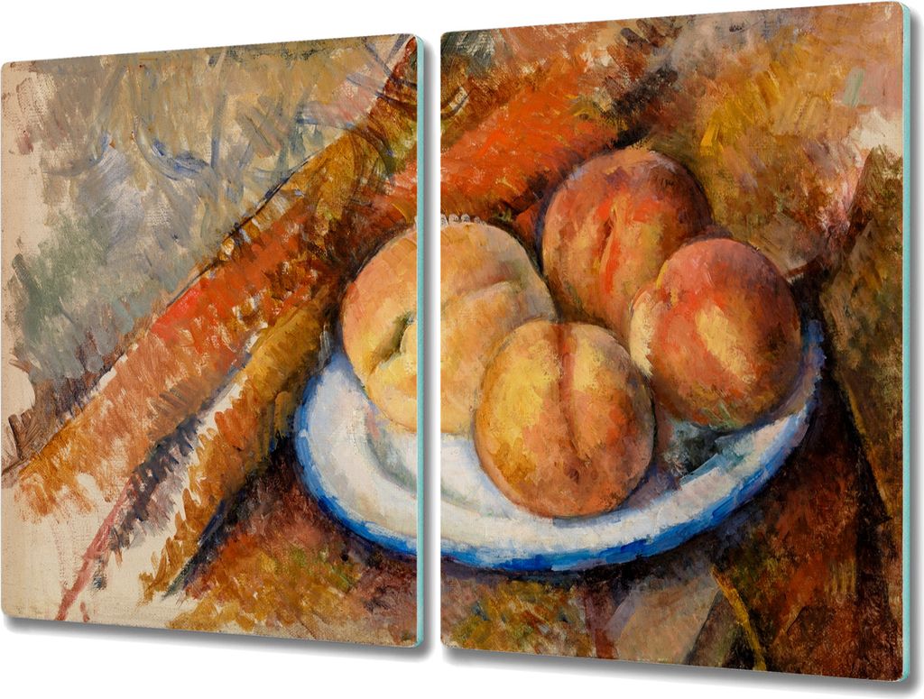 Coloray Hackbrett Küchenbrett Kochplattenabdeckung Schneidebrett Herdabdeckplatte 2x40x52 cm - Stilllebenmalerei