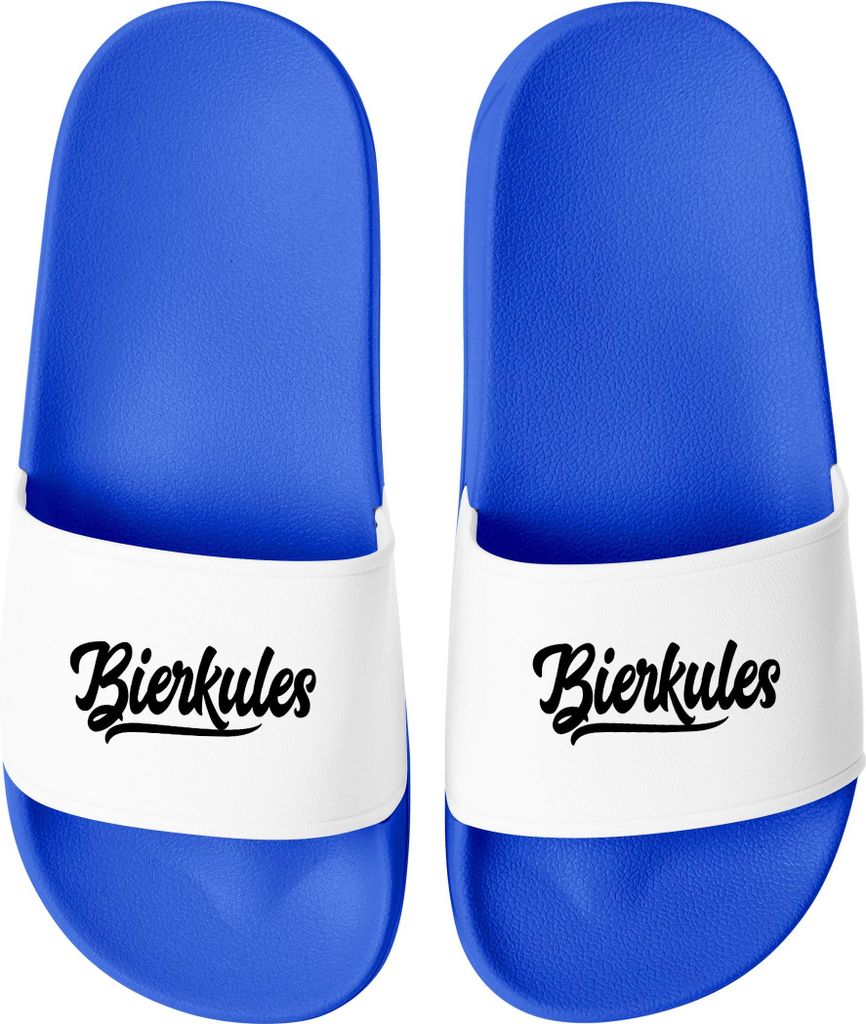 Badelatschen mit Spruch Alkohol Party Uni Badeschlappen mit Aufdruck Don Promillo Bierkules Trinkerbell Herren Damen Slides Party Urlaub Moonworks