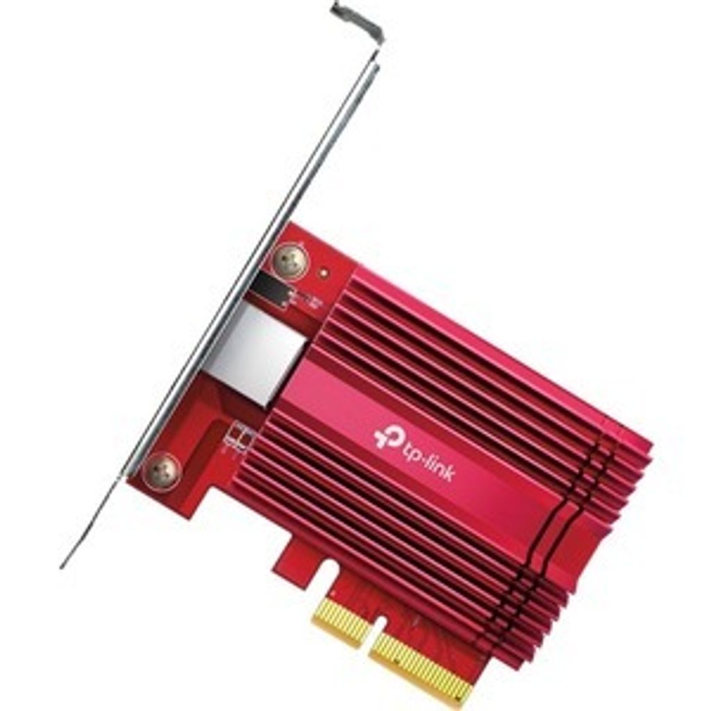 TP-Link 10 Gigabit PCI Express Netzwerk Adapter, Eingebaut, Kabelgebunden, PCI Express, Ethernet, 10000 Mbit/s, Rot