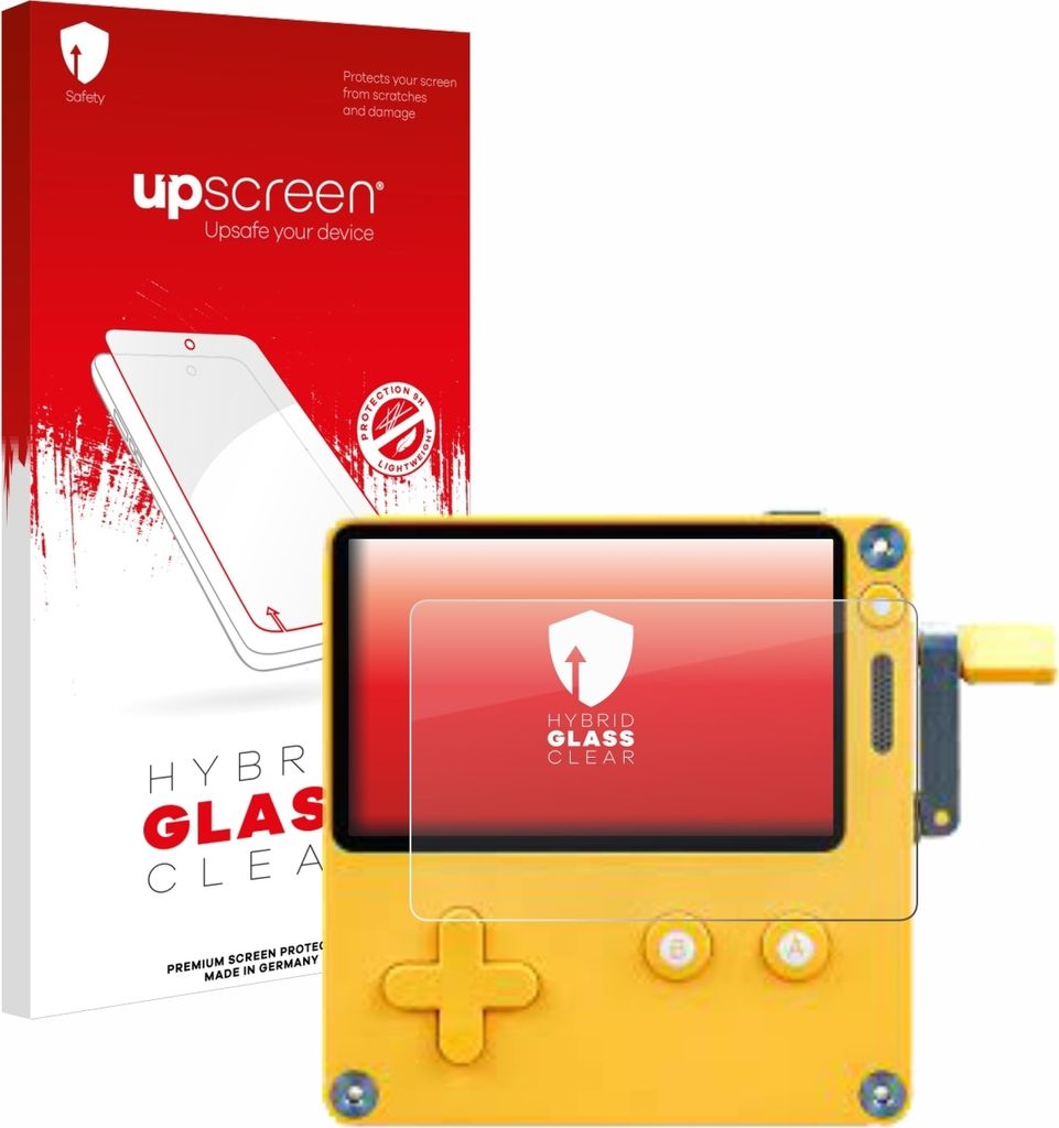 upscreen Schutzglas für Panic Playdate Schutzfolie Panzer Folie Glas Display Schutz klar