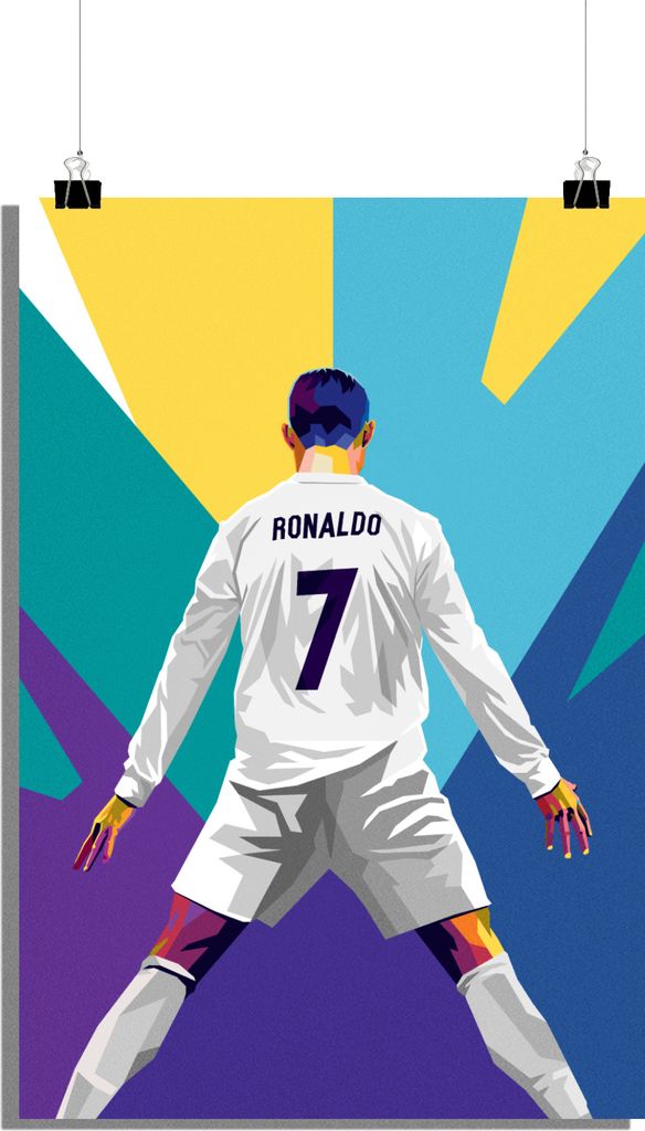 Plakat piłkarski - Plakat Cristiano Ronaldo - Plakat Pop Zdjęcie produktu 