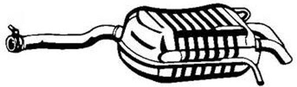 VEGAZ MS-340 Endschalldämpfer passend für MERCEDES-BENZ C-Klasse Limousine (W203) Auspuff