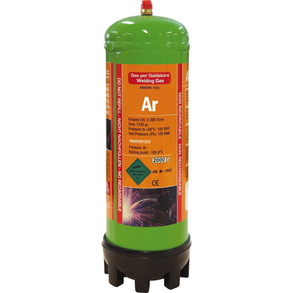 GYS Einweg-Gasflasche, 100 % Argon, 2,2 L