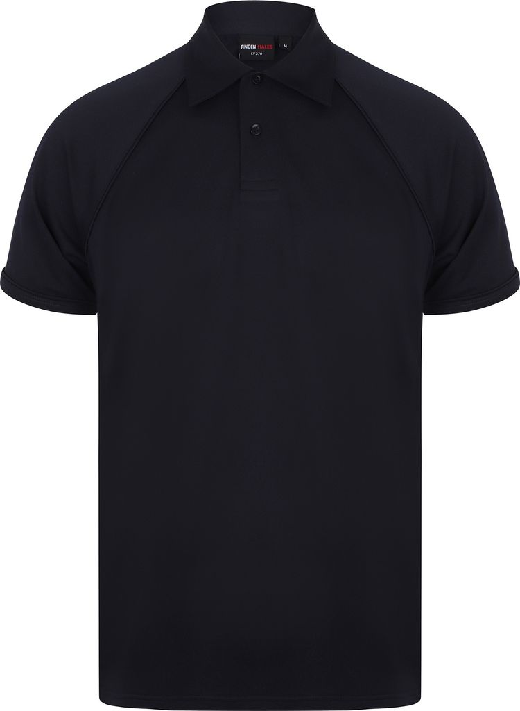 Finden & Hales Herren Sport Polo-Shirt, Kurzarm RW427 (S) (Marineblau/Marineblau)