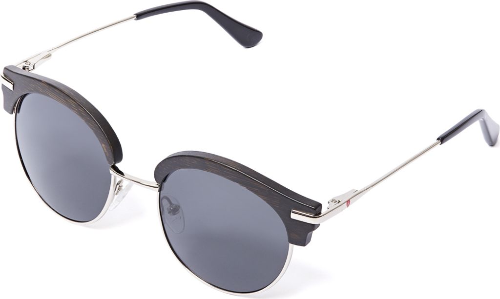 Bonizetti Damen Sonnenbrille ROM Holz Breite 143mm ROM COLOSSEUM 143mm Schwarz | Glasfarbe schwarz runde Gläser, Sandelholz