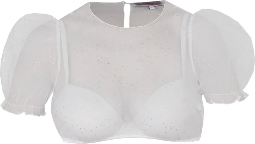 Dirndlbluse Kochel Kurzarm Puffarm ecru 36 Produktbild 