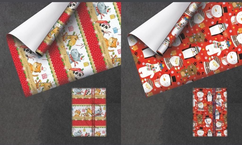 Geschenkpapier Weihnachten Kinder 2m x 0,7m - 10 Rollen Produktbild 4