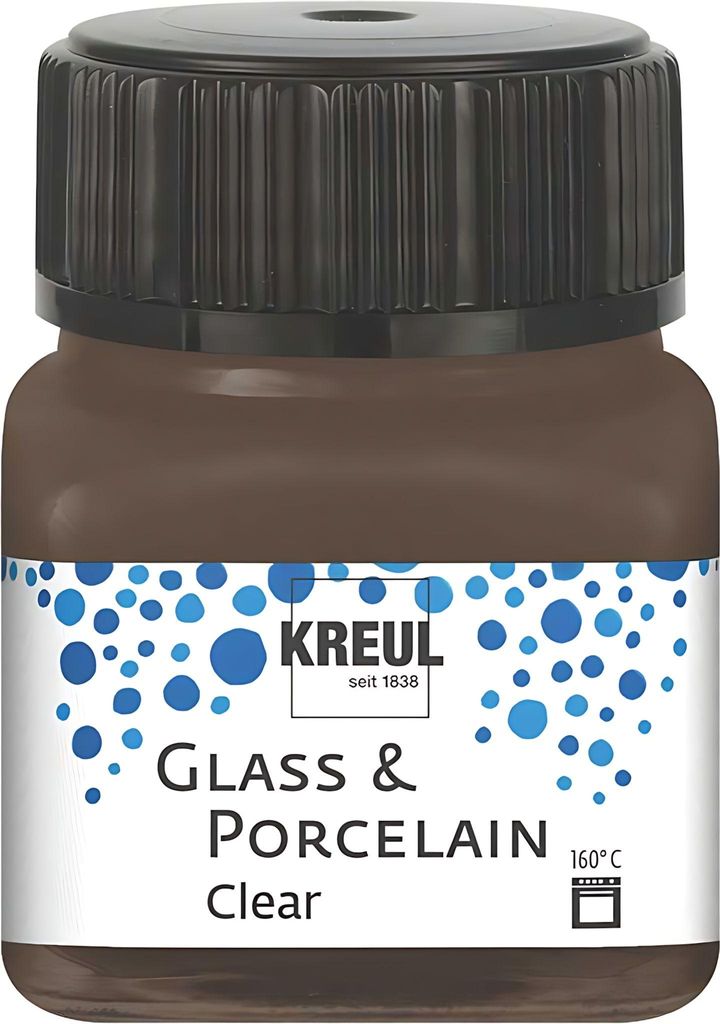 KREUL Glas- und Porzellanfarbe Clear espressobraun 20 ml