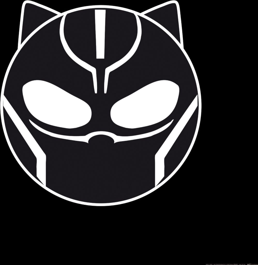 Black Panther Kunstdruck Bild - Emoticon (70 x 70 cm)