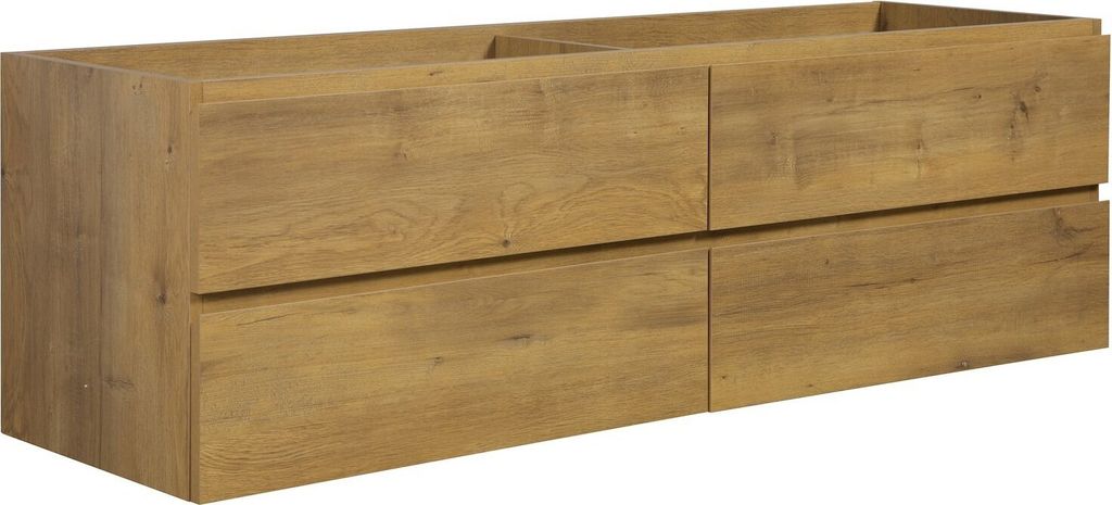 Waschbeckenunterschrank Angela 160cm - Eiche - Unterschrank Produktbild 
