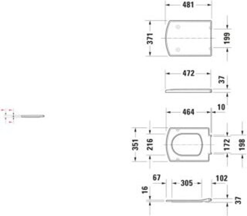Duravit 0065610000 WC-Sitz Caro Weiß Scharniere
