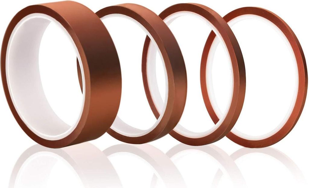 4x Klebeband 3D Drucker Hitzebeständiges Tape Polyimid Elektronik Isolierband 33M Bandlänge