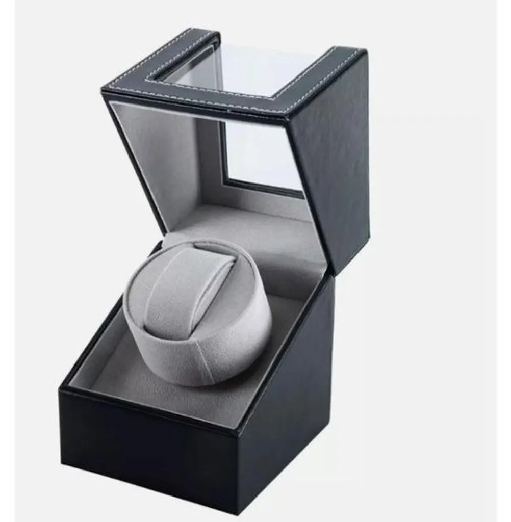 Boîtier de rangement pour montre automatique : garde le temps noir