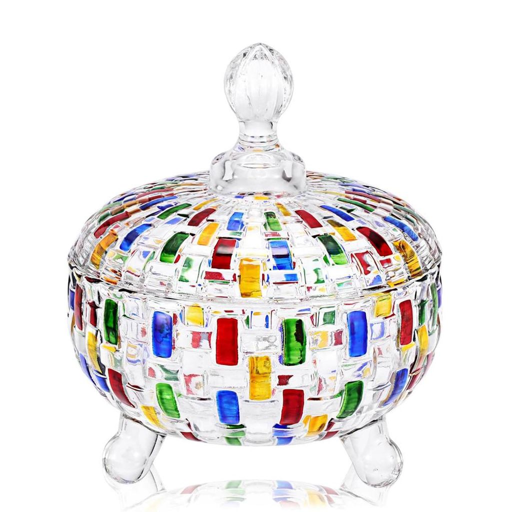 Fine Life Pro Vorratsglas Handbemalte Glasbehälter mit Deckel Bunte Keksdose (1-tlg., 1 x Vorratsglas), dekorativ und praktisches